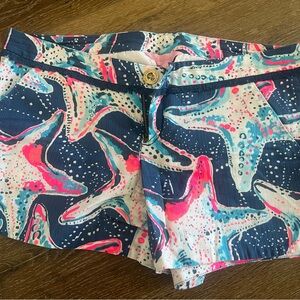 Lilly Pulitzer Blue and Pink Starfish Shorts